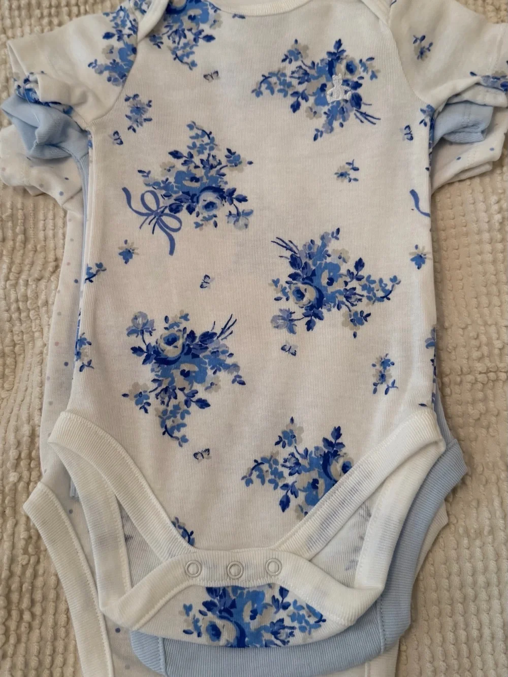 NWT~ GAP Short-Sleeve One-Piece Bodysuits - 3-Pack. Size 3-6 months